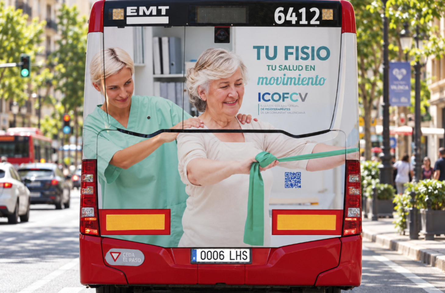 La fisioterapia se sube a los autobuses de València con la campaña “Tu fisio. Tu salud en movimiento”