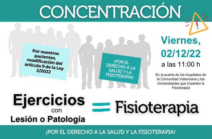 CONCENTRACIÓN ESTE VIERNES 2 DICIEMBRE A LAS 11:OOH.  MOVILÍZATE POR LA SALUD Y POR LA FISIOTERAPIA