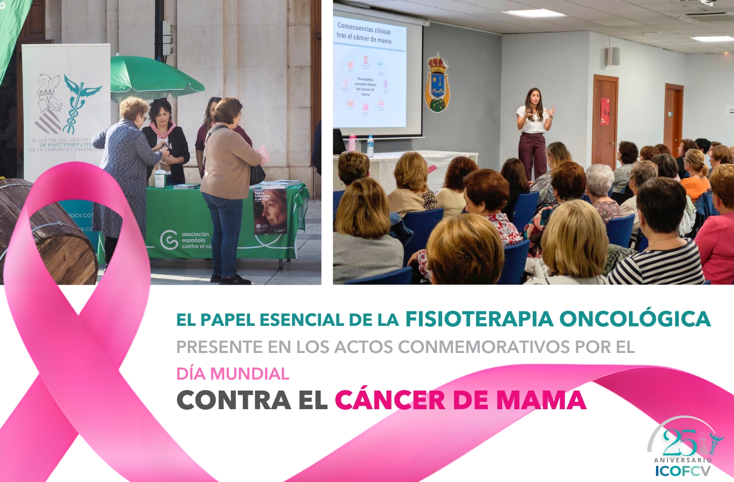 El ICOFCV participa y muestra su apoyo en los actos del Día Mundial Contra el Cáncer de Mama en Castellón y Requena El ICOFCV participa y muestra su apoyo en los actos del Día Mundial Contra el Cáncer de Mama en Castellón y Requena