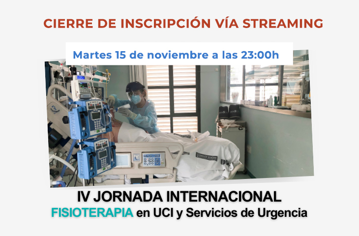 Última semana para inscribirte en modalidad streaming en la IV Jornada Internacional de Fisioterapia