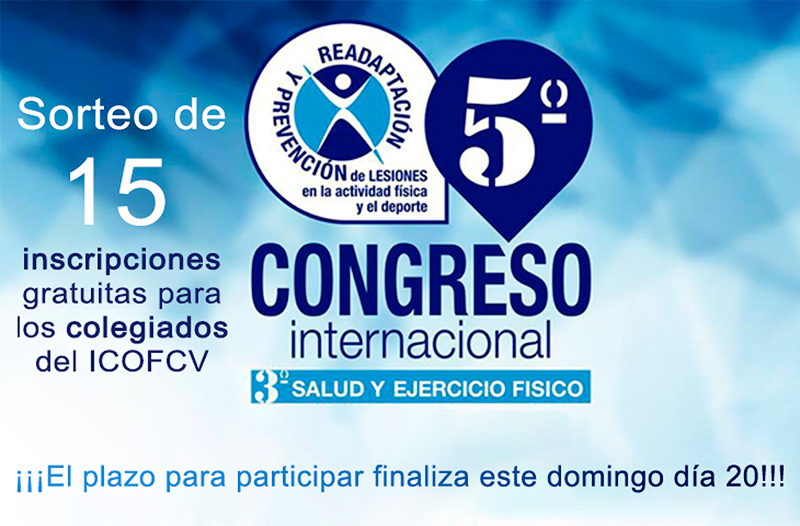 El ICOFCV abre el sorteo de 15 inscripciones entre sus colegiados para el Congreso JAM 2019 El ICOFCV abre el sorteo de 15 inscripciones entre sus colegiados para el Congreso JAM 2019