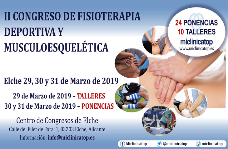 Descuento para colegiados en el II Congreso de Fisioterapia Deportiva y Musculoesquelética de Miclinicatop Descuento para colegiados en el II Congreso de Fisioterapia Deportiva y Musculoesquelética de Miclinicatop