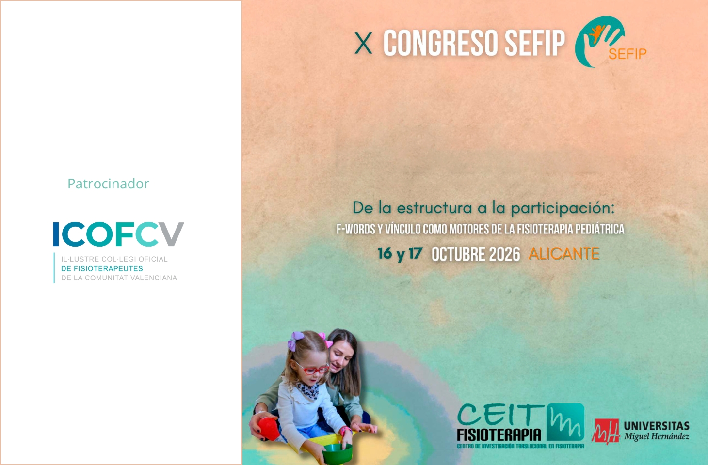 Inscríbete al X Congreso de la SEFIP con tarifa de socio gracias al ICOFCV