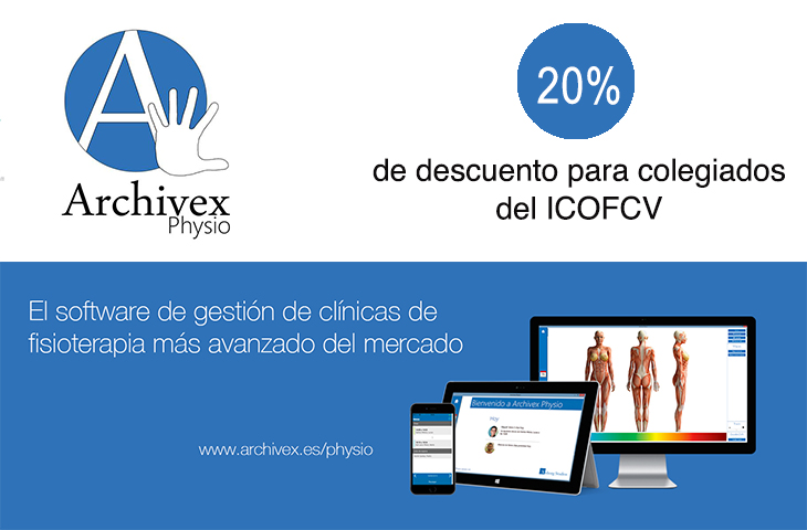 El ICOFCV y la empresa Archivex Physio firman un convenio con descuentos para los colegiados El ICOFCV y la empresa Archivex Physio firman un convenio con descuentos para los colegiados