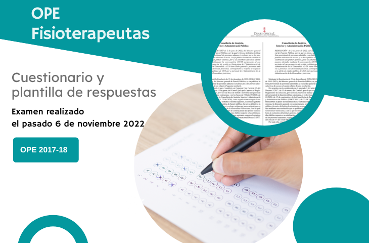 Publicado el cuestionario y la plantilla provisional de respuestas del examen del OPE de Fisioterapeutas