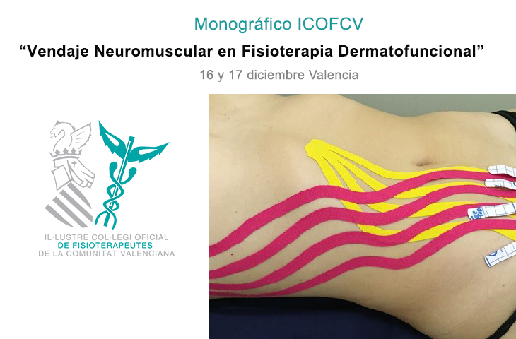  “Vendaje Neuromuscular en Fisioterapia Dermatofuncional”, próximo monográfico del ICOFCV