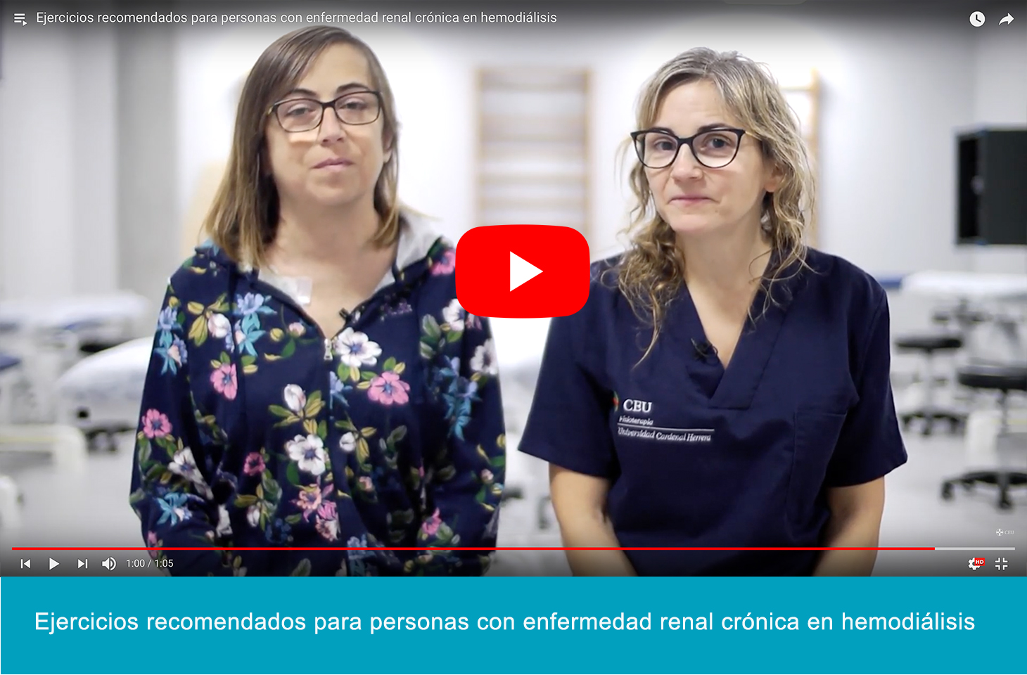 Primera serie de vídeos en YouTube para promover el ejercicio en personas con enfermedad renal crónica Primera serie de vídeos en YouTube para promover el ejercicio en personas con enfermedad renal crónica