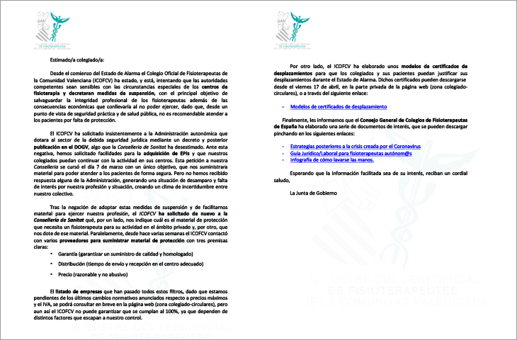 El ICOFCV Informa... Covid-19 El ICOFCV Informa... Covid-19