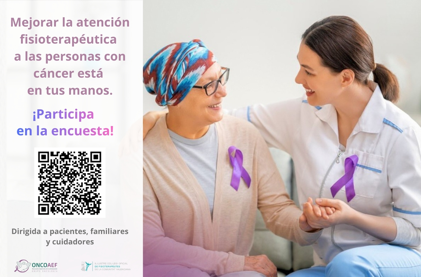 ¿Cómo podría mejorar la atención fisioterapéutica que reciben las personas con cáncer? Tu opinión es clave