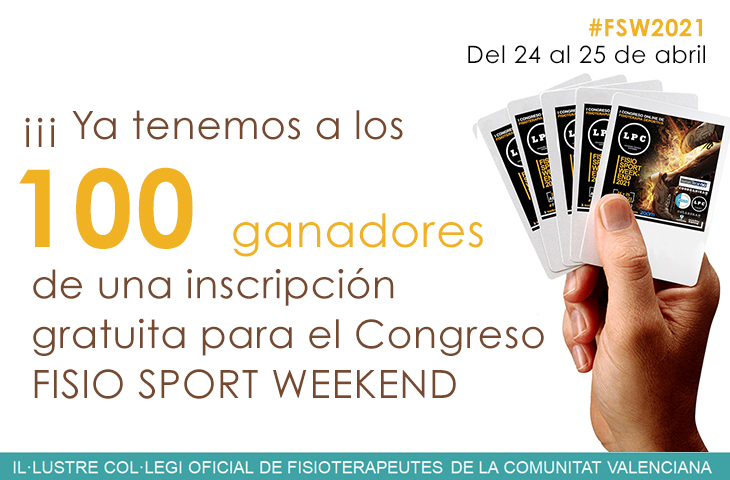 Colegiados/as ganadores del sorteo de 1 inscripción para Fisio Sport Weekend