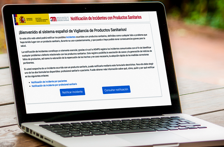 Entra en funcionamiento el portal de notificación electrónica de incidentes con productos sanitarios