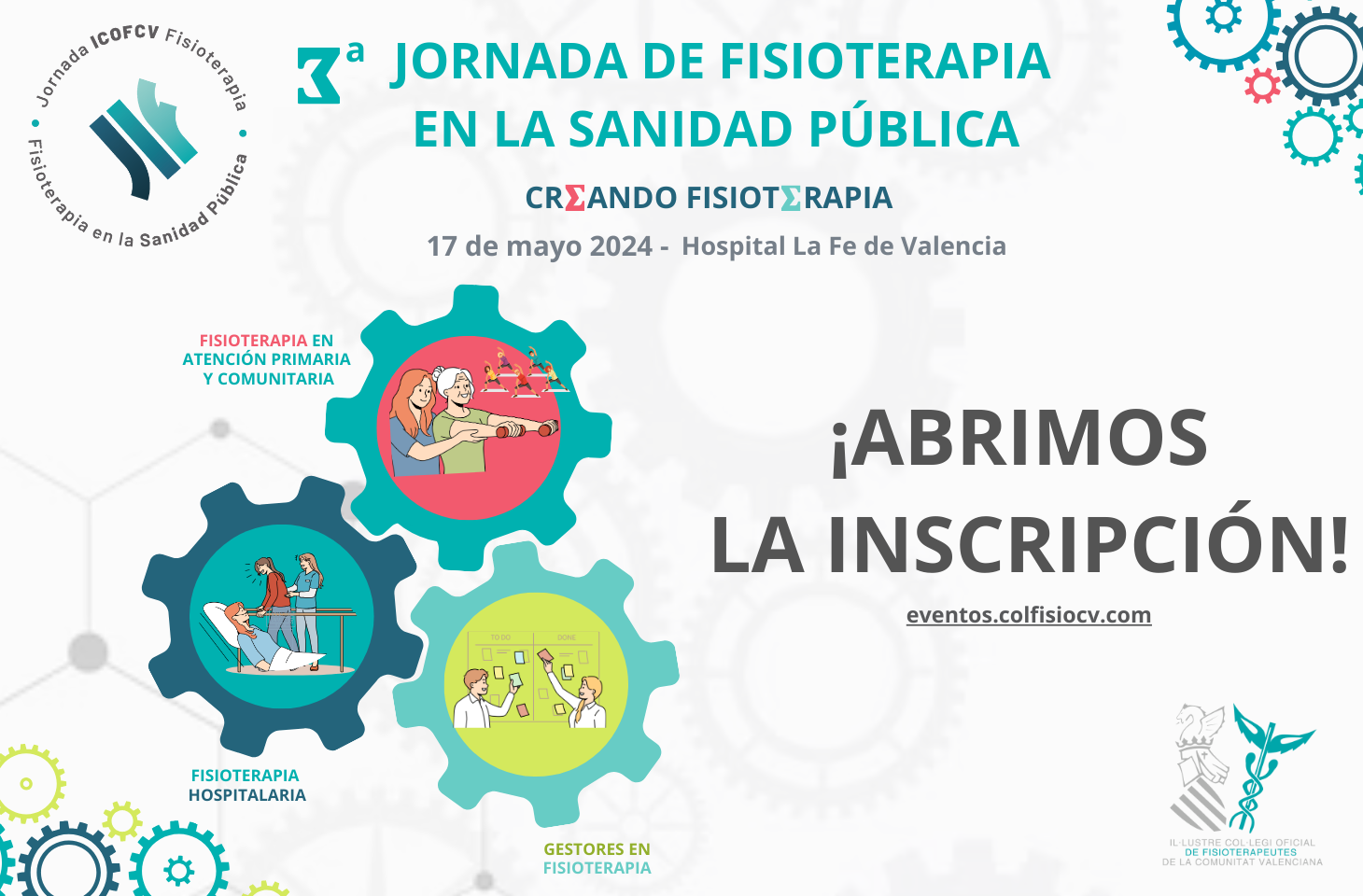 Abierta la inscripción para la III Jornada de Fisioterapia en la Sanidad Pública Abierta la inscripción para la III Jornada de Fisioterapia en la Sanidad Pública