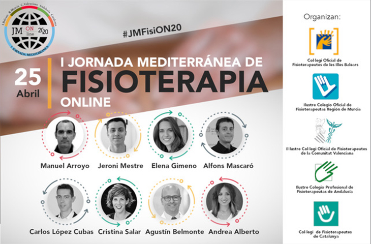 I Jornada Mediterránea de Fisioterapia online el próximo 25 de abril I Jornada Mediterránea de Fisioterapia online el próximo 25 de abril