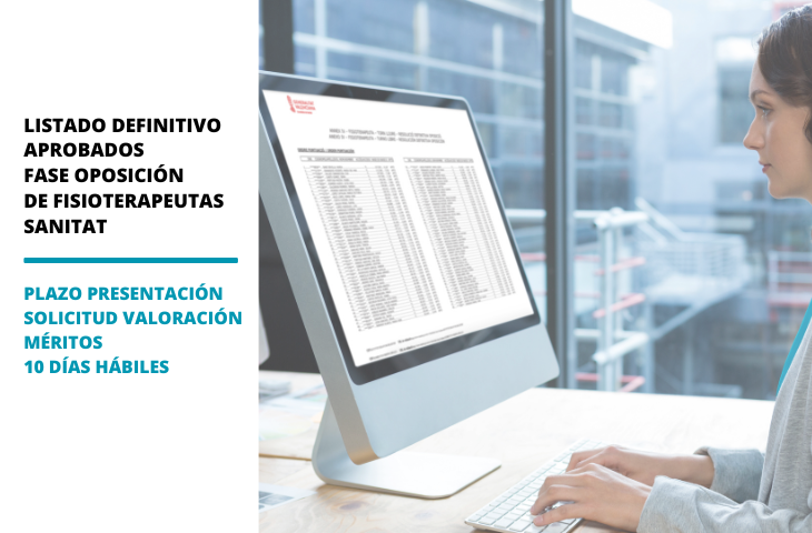 Publicada la lista definitiva de aprobados de la fase de oposición de fisioterapeutas de Sanidad