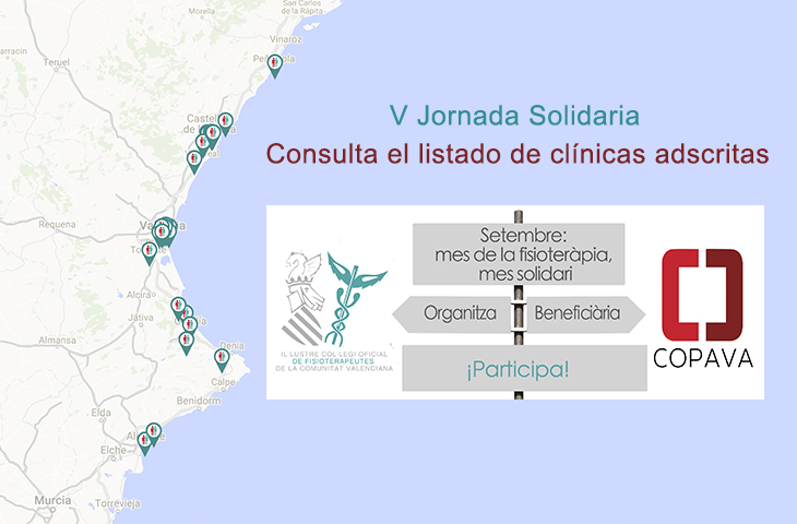 Consulta las clínicas que participan en la V Jornada Solidaria del ICOFCV y a las que puedes acercarte para hacer tu donativo durante todo septiembre Consulta las clínicas que participan en la V Jornada Solidaria del ICOFCV y a las que puedes acercarte para hacer tu donativo durante todo septiembre