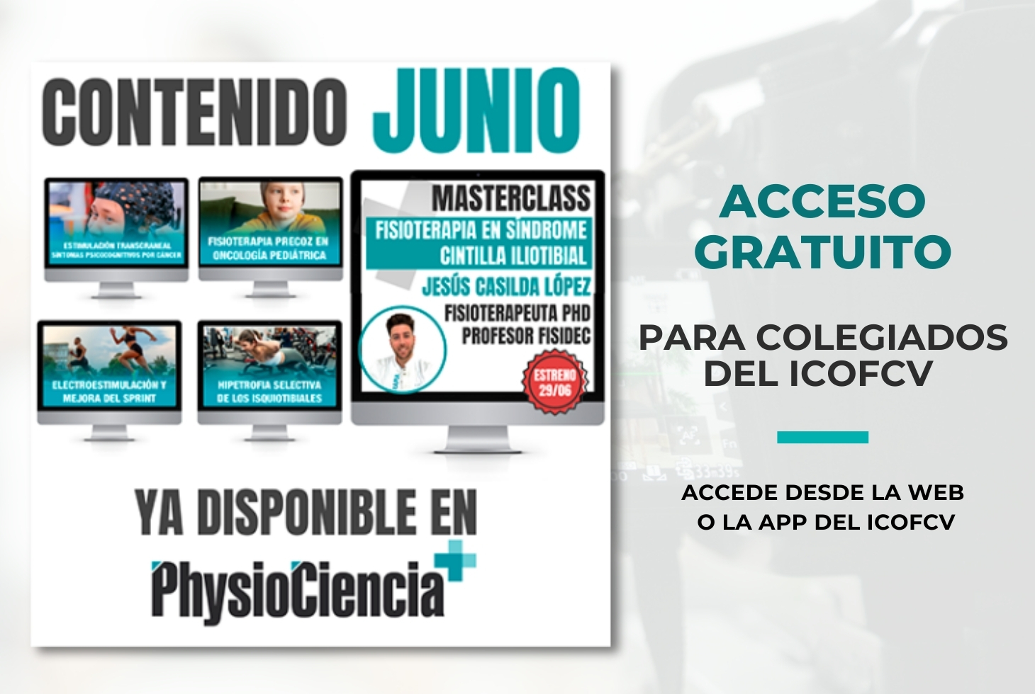 Novedades en Physiociencia plus. Por ser colegiado del ICOFCV, ya tienes acceso gratuito Novedades en Physiociencia plus. Por ser colegiado del ICOFCV, ya tienes acceso gratuito