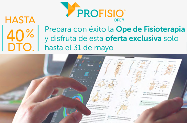 Los colegiados del ICOFCV podrán beneficiarse de hasta un 40% de descuento en PROFISIO, el programa formativo online para preparar las oposiciones de Fisioterapia Los colegiados del ICOFCV podrán beneficiarse de hasta un 40% de descuento en PROFISIO, el programa formativo online para preparar las oposiciones de Fisioterapia
