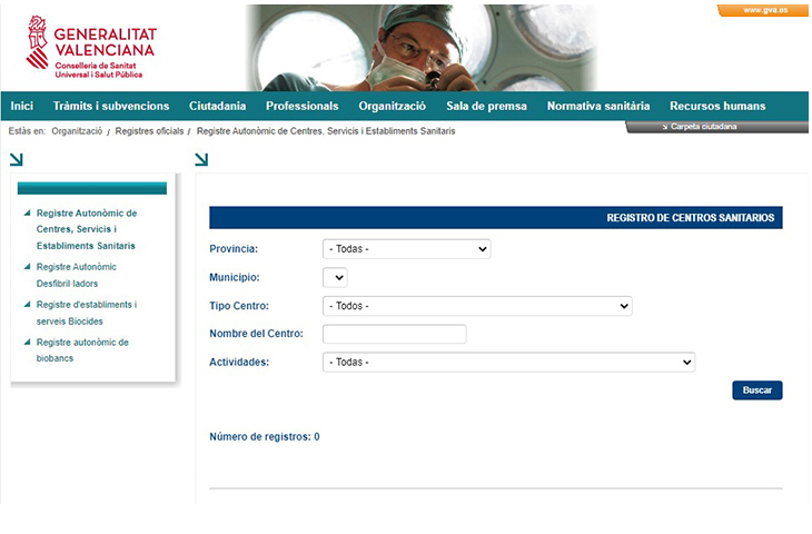 De interés: recordatorio de la obligación de actualización del Registro autonómico de Centros Sanitarios De interés: recordatorio de la obligación de actualización del Registro autonómico de Centros Sanitarios