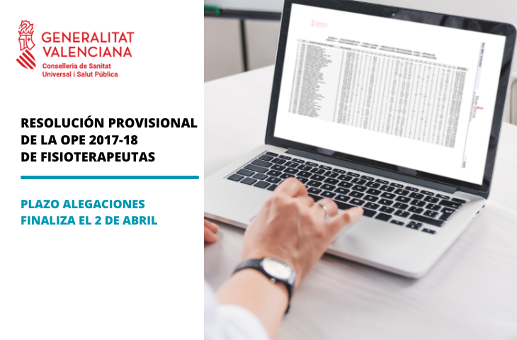 Publicada la resolución provisional del concurso-oposición de fisioterapeutas de Sanidad