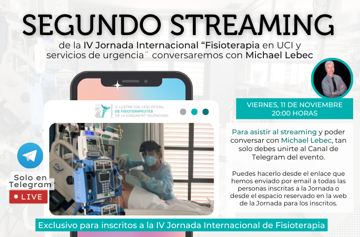 Nuevo streaming mañana viernes a las 20h el canal de Telegram. Hablamos con Michael Lebec, ponente de la IV Jornada Internacional. ¡No te lo pierdas! Nuevo streaming mañana viernes a las 20h el canal de Telegram. Hablamos con Michael Lebec, ponente de la IV Jornada Internacional. ¡No te lo pierdas!