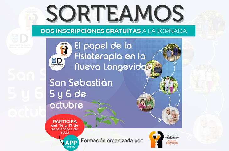 Sorteamos 2 inscripciones gratuitas para la Jornada “El papel de la Fisioterapia en la nueva longevidad” ¡Participa!