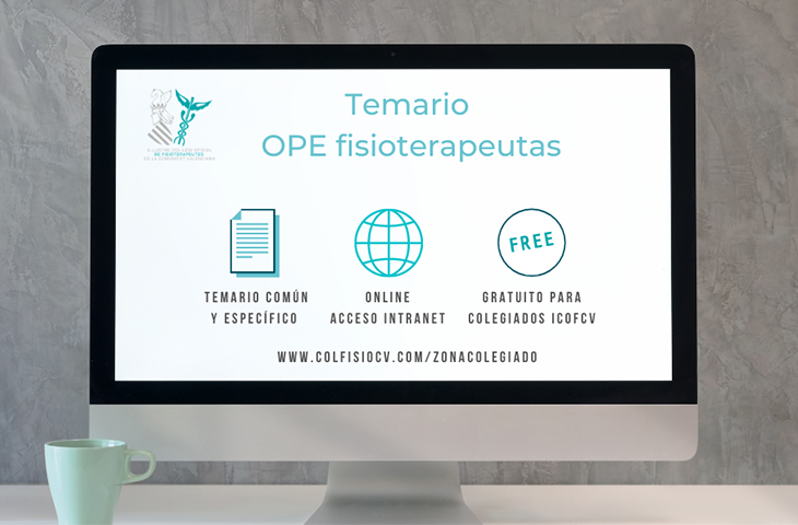 El ICOFCV facilita a sus colegiados el temario para la OPE de fisioterapeutas