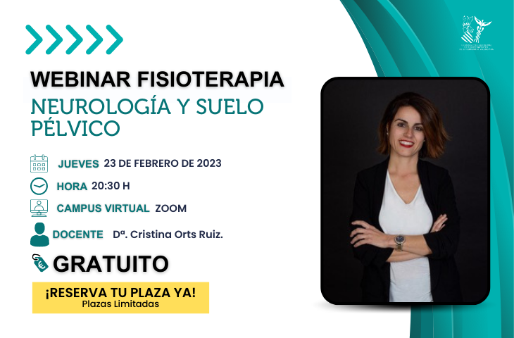 23 febrero: webinar gratuito para nuestros colegiados “Neurología y suelo pélvico”. ¡Inscríbete!