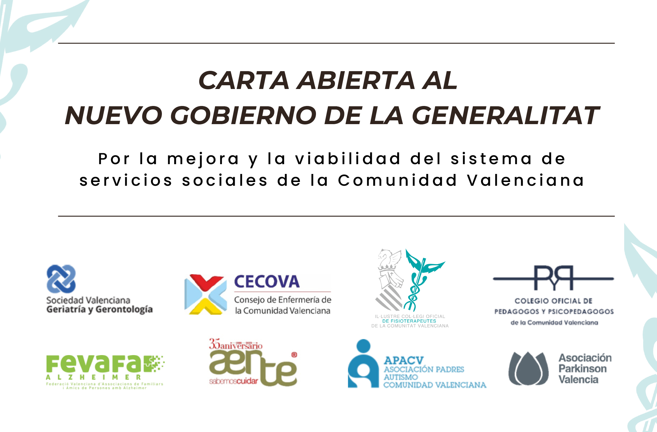 Entidades del sector de los servicios sociales solicitan al nuevo Govern la suspensión de la aplicación del decreto de tipologías Entidades del sector de los servicios sociales solicitan al nuevo Govern la suspensión de la aplicación del decreto de tipologías
