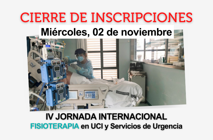 Última semana para inscribirte en modalidad presencial en la IV Jornada Internacional de Fisioterapia Última semana para inscribirte en modalidad presencial en la IV Jornada Internacional de Fisioterapia