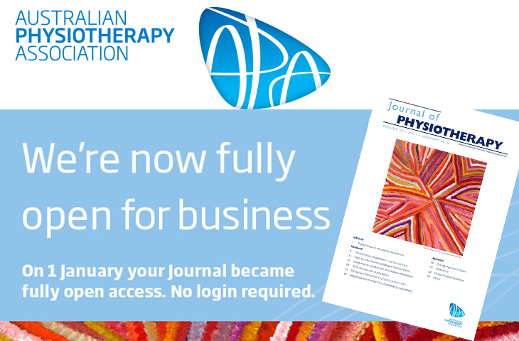 La revista “Journal of Physioterapy” pone en abierto todo su contenido