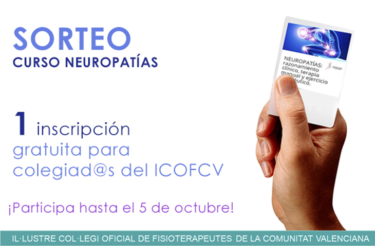 Sorteo 1 inscripción para el  Curso “Neuropatías" entre los colegiados/as del ICOFCV