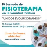 Abierta la inscripción para la IV Jornada de Fisioterapia en la Sanidad Pública