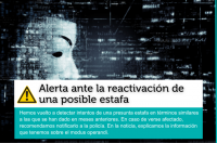 Alerta ante la reactivación de una posible estafa