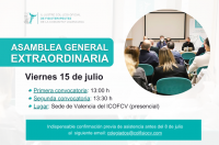 Convocada Asamblea General Extraordinaria para el próximo 15 de julio. ¡Ven y participa!