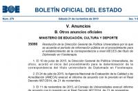 Abierto el período de información pública en el procedimiento para el establecimiento de la correspondencia a nivel MECES del título de Diplomado en Fisioterapia