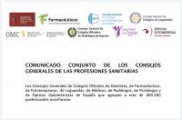 Comunicado conjunto: Las personas con patología deben ser tratadas solo por profesionales sanitarios 