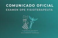 COMUNICADO DEL ICOFCV: El Colegio de Fisioterapeutas está recopilando todas las quejas de los opositores para presentar un escrito ante Sanidad