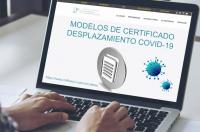 Nuevos Modelos de Certificado de Desplazamiento COVID-19 en la zona privada para colegiados