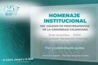 El ICOFCV celebrará su Homenaje Institucional el 15 de noviembre en Casa Quiquet