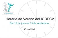 Nuevo horario de verano de las sedes del ICOFCV (del 15 de junio al 15 de septiembre)