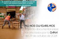 El ICOFCV se suma al documental solidario “NO NOS OLVIDAREMOS” que da voz a los afectados por la riada