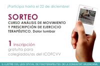 Sorteamos 1 inscripción para el Curso “Análisis de movimiento y prescripción de ejercicio terapéutico. Dolor lumbar” 