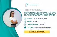 Webinar gratuito para colegiados: “Responsabilidad Civil: lo que el fisioterapeuta debe saber”. ¡Inscríbete!