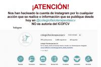 Aviso: Hackeada la cuenta de Instagram del ICOFCV